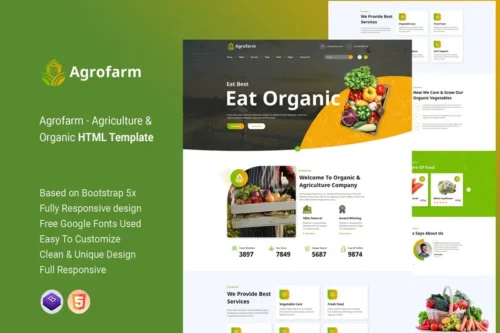 Mua Agrofarm - Agriculture & Organic HTML Template giá rẻ