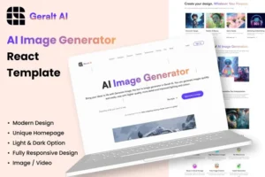 Mua AI Image Generator React Template - Geralt AI giá rẻ
