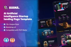 Mua Aiana - AI Landing Startup HTML Template giá rẻ