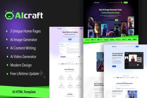 Mua AIcraft - AI Application & Generator HTML Template giá rẻ