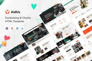 Mua AidUs - Fundraising & Charity HTML Template giá rẻ