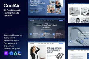 Mua Air Conditioning & Heating HVAC Website Template giá rẻ