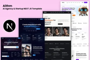 Mua Aithm - AI Agency & Startup Next JS Template giá rẻ
