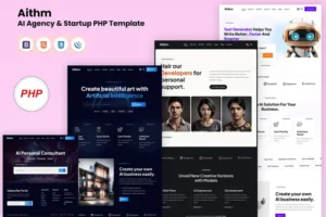 Mua Aithm - AI Agency & Startup PHP Template giá rẻ