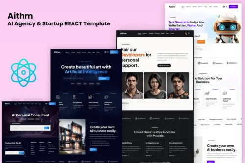 Mua Aithm - AI Agency & Startup React Template giá rẻ