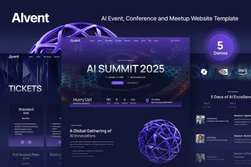 Mua AIvent - AI Event, Conference, Meetup WebTemplate giá rẻ
