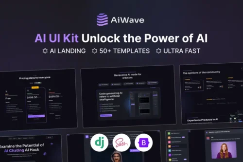 Mua Aiwave Django 5 AI SaaS Website + Dashboard UI Kit giá rẻ