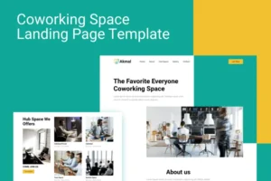 Mua Akmal - Coworking Space Landing Page Template giá rẻ