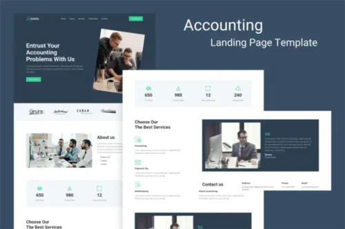 Mua Akonta - Accounting Landing Page Template giá rẻ