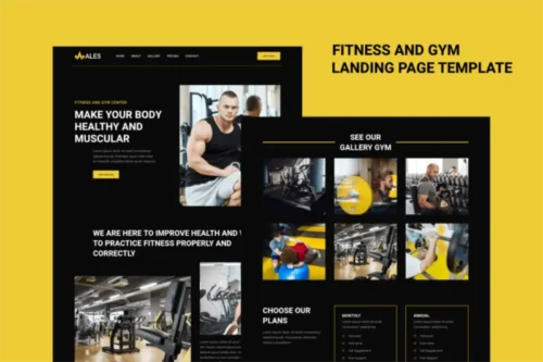 Mua Ales - Fitness & Gym Landing Page Template giá rẻ