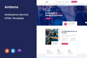 Mua Ambons - Ambulance Service HTML Template giá rẻ