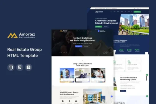 Mua Amortez – Real Estate Group HTML Template giá rẻ