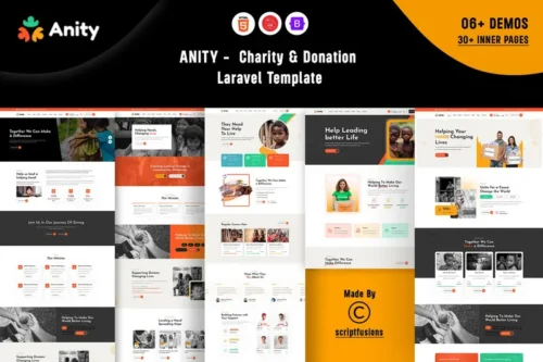 Mua Anity - Charity & Donation Laravel Template giá rẻ