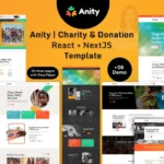 Anity | Charity & Donation React + NextJS Template