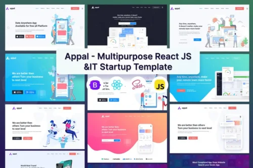 Mua Appal - React JS & Startup Landing Page Template giá rẻ