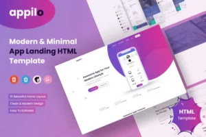 Mua Appilo - App landing page HTML Template giá rẻ