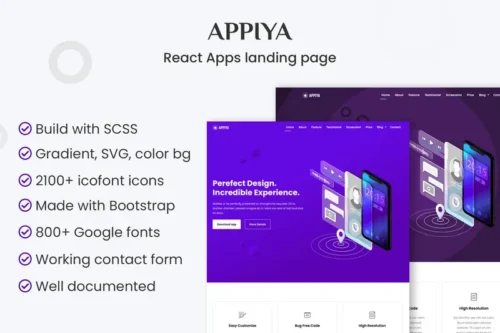 Mua Appiya - React App Landing Page giá rẻ