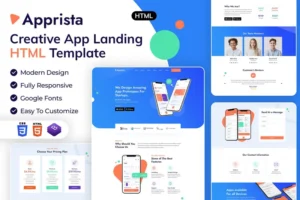 Mua Apprista | Creative App Landing HTML Template giá rẻ
