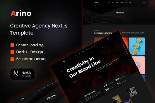 Mua Arino - Creative Agency Nextjs Template giá rẻ