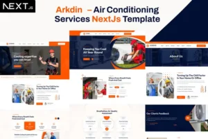 Mua Arkdin – Air Conditioning Services NextJs Templat giá rẻ