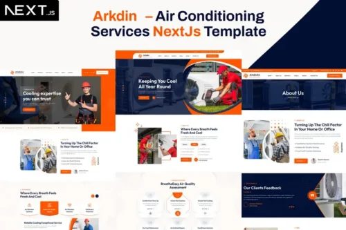 Mua Arkdin – Air Conditioning Services NextJs Templat giá rẻ