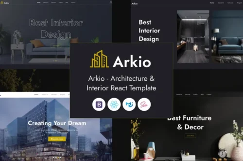 Mua Arkio - Architecture & Interior React Template giá rẻ
