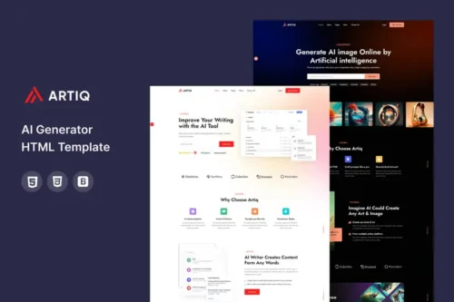 Mua Artiq - AI Generator HTML Template giá rẻ