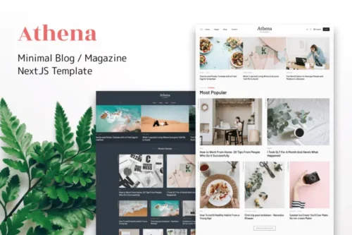 Mua Athena- Minimal Blog/Magazine NextJS Template giá rẻ