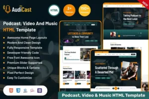 Mua Audicast - Podcast, Video & Music HTML Template giá rẻ