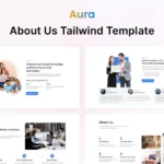 Aura – Tailwind CSS About Us HTML Template