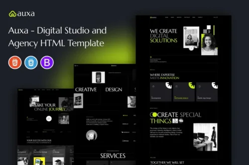 Mua Auxa - Digital Studio and Agency HTML Template giá rẻ