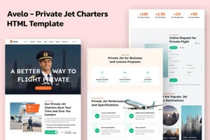 Mua Avelo - Private Jet Charters HTML Template giá rẻ