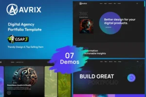 Mua Avrix - Digital Agency Portfolio Template giá rẻ
