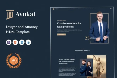 Mua Avukat – Lawyer and Attorney HTML Template giá rẻ