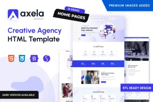 Mua Axela - Creative Agency & Portfolio HTML Template giá rẻ