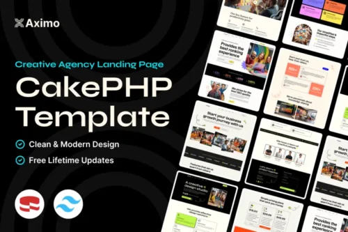 Mua Aximo - CakePHP Creative Agency Tailwind Template giá rẻ