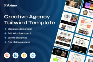 Mua Aximo - Creative Agency Tailwind Template giá rẻ