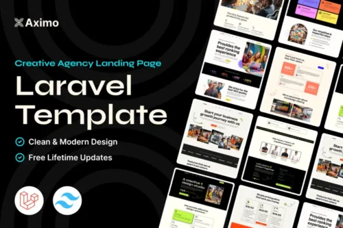 Mua Aximo Laravel - Creative Agency Tailwind Template giá rẻ