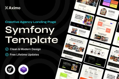 Mua Aximo - Symfony - Creative Agency Bootstrap Templa giá rẻ