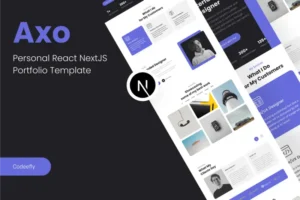 Mua Axo personal portfolio React NextJS Template giá rẻ