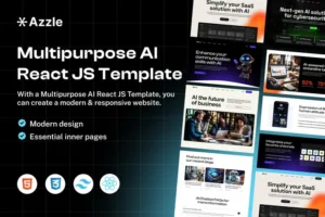 Mua Azzle - AI Technology & Startup React Template giá rẻ