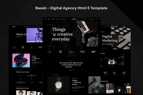 Mua Baosh - Digital Agency HTML Template giá rẻ