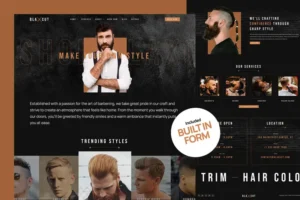 Mua Barbershop & Hair Salon Website Template - Blaxcut giá rẻ