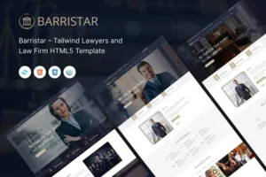 Mua Barristar – Tailwind Lawyers HTML5 Template giá rẻ