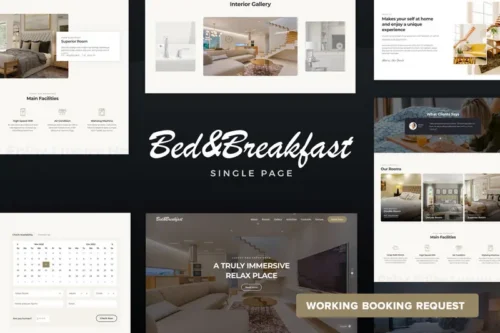 Mua Bed&Breakfast Single Page Template giá rẻ