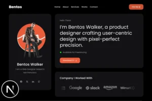 Mua Bentos - Personal Portfolio Next JS Template giá rẻ