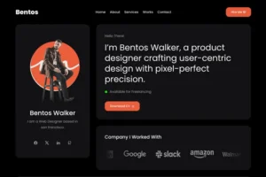 Mua Bentos - Personal Portfolio React Template giá rẻ