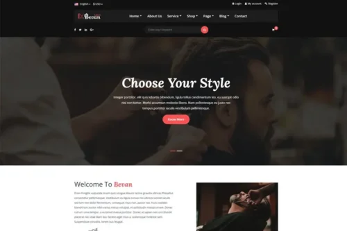 Mua Bevan – Barber Salon Bootstrap 4 HTML Template giá rẻ