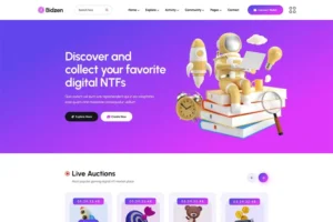 Mua Bidzen - NFT Marketplace React NextJS Template giá rẻ