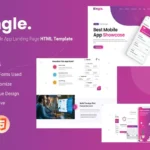 Bingle – Mobile App Landing Page HTML Theme